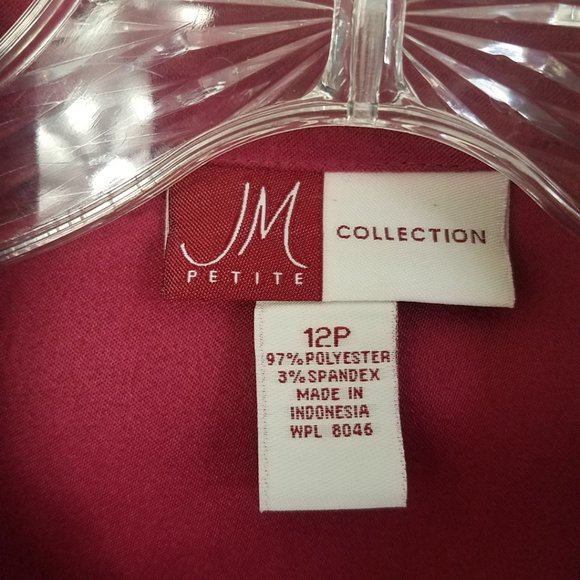 Women's Red Faux Suede Full Zip Coat Jacket - Picture 10 of 10